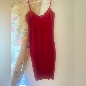 Forever 21 red velvet dress